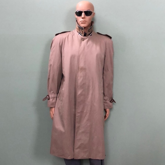 Burberrys Vintage Tan Trench Coat Mens Size 54 Short